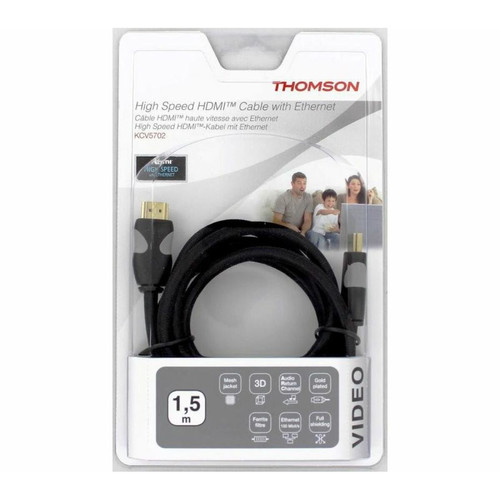 Thomson - Câble vidéo HDMI THOMSON HDMI ETH FERR OR 1,50 m Thomson  - ASD