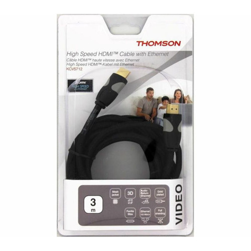 Thomson - Câble vidéo HDMI THOMSON HDMI ETH FERR OR 3 m Thomson  - Thomson