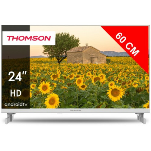 Thomson - TV LCD 60 cm Android TV HD White 12-24V - TV 32'' et moins Smart tv