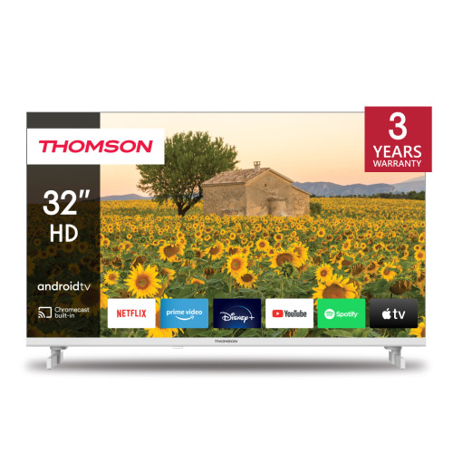 Thomson - 32" (81 cm) LED HD Blanc Smart Android TV Thomson  - TV 32'' et moins