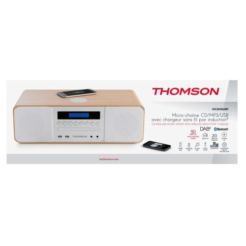 Thomson - Thomson - Combo avec système induction CD, radio DAB, thomson MIC201IDABBT Thomson   - Chaînes Hifi