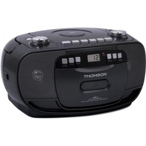 Thomson - Radio cassette CD portable Thomson RK200CD - secteur ou piles - noir - Enceinte et radio
