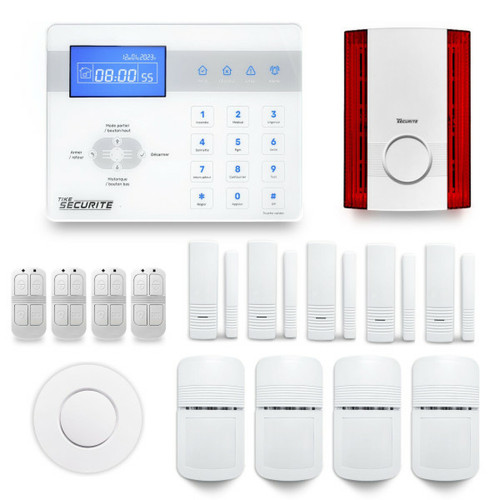 Alarme connectée Tike Securite Alarme maison sans fil ICE-Bi26 Compatible Box internet
