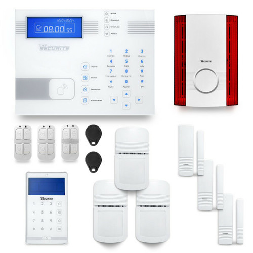 Tike Securite - Alarme maison sans fil SHBi21 GSM/IP avec option GSM incluse Tike Securite  - Detecteur de mouvement a pile