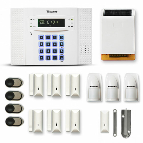 Alarme connectée Tike Securite Alarme Maison Sans Fil DNB47 Compatible Box internet et GSM