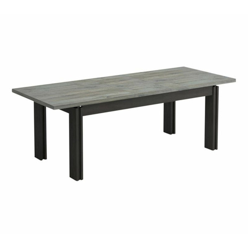 Tables à manger Table L.180 cm +  allonge BAXTER imitation chêne/ gris