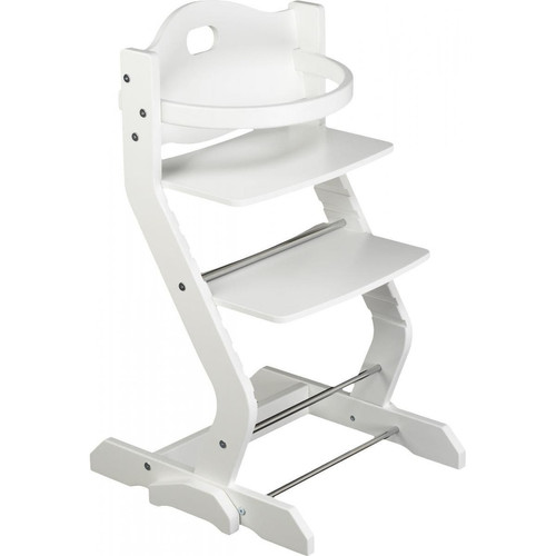 Tissi - Chaise haute blanche avec barreau de securité Tissi  - Tissi
