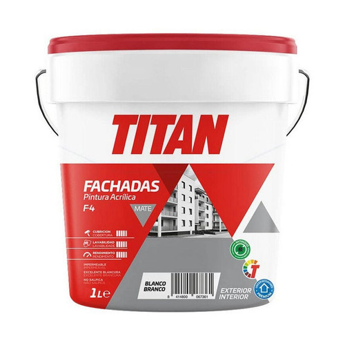 Titan - Peinture Titan 125670001 Blanc 1 L Titan  - Peinture intérieure & extérieure