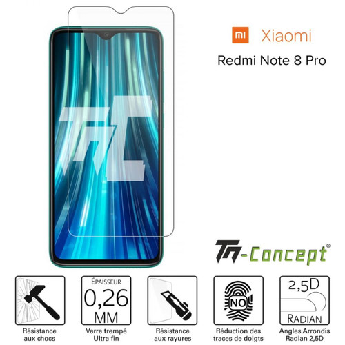 Tm Concept - Verre trempé - Xiaomi Redmi Note 8 Pro - TM Concept® - Protection écran smartphone