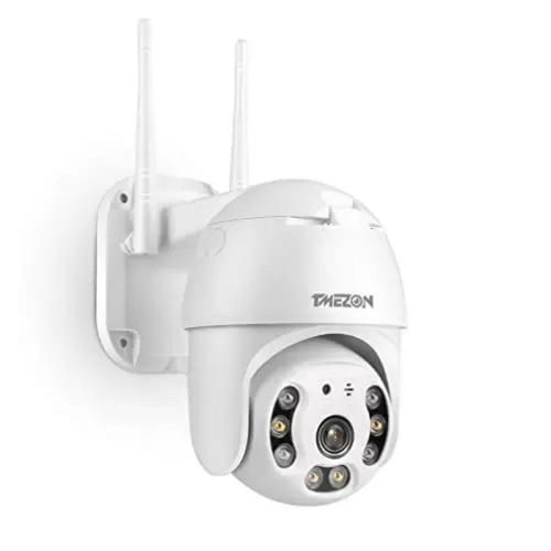 Caméra de surveillance connectée Tmezon MZ-W205CR-A Caméra Reseau Connectee Sans Fil FHD IP Détection de Mouvement Wi-Fi Blanc