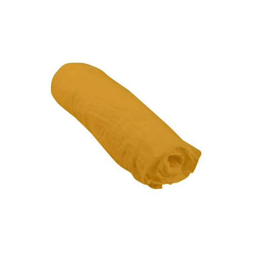Toilinux - Drap housse en gaze de coton - 100% Coton - 60 x 120 cm - Moutarde Toilinux  - Escabeaux, marchepieds
