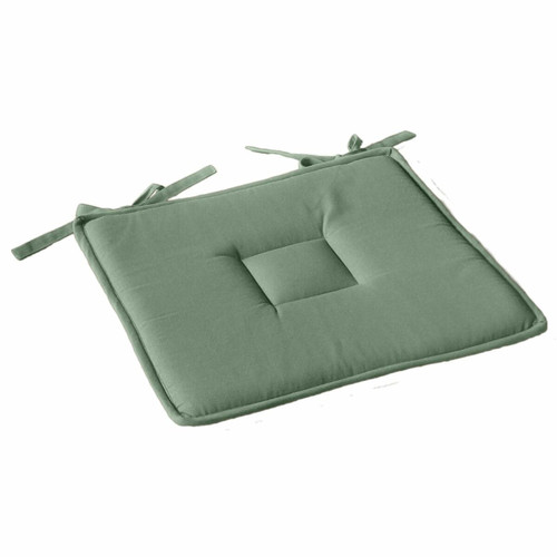 Toilinux - Galette de chaise plate Panama - 40 cm x 40 cm - Vert argile Toilinux  - Salon, salle à manger