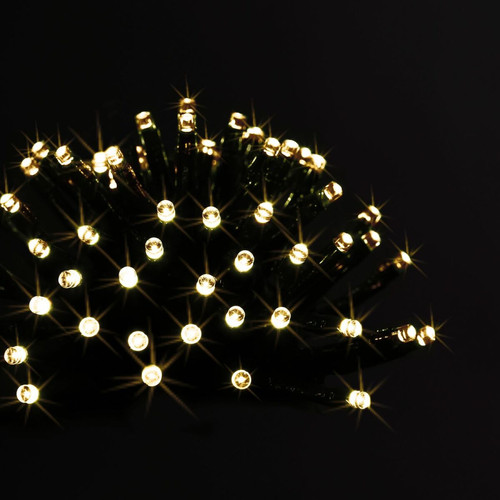 Toilinux - Lot 2x Guirlande extérieure de Noël à piles LED - L. 700 cm - Blanc chaud Toilinux  - Guirlande noel exterieur Décorations de Noël