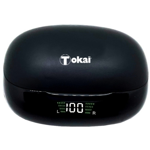 Tokai - Écouteurs TWS + boitier de recharge noirs avec écran de contrôle de charge., TOKAÏ Tokai  - Casque