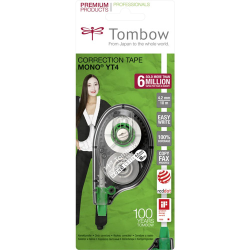 Tombow - TOMBOW Rouleau correcteur 'MONO CT-YT4', 4,2 mm x 10 m () Tombow  - Accessoires Bureau