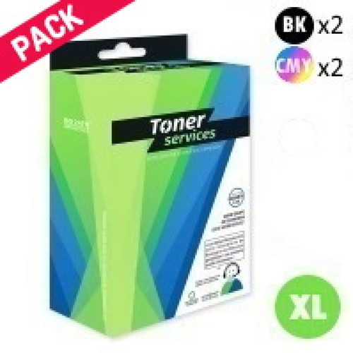 Toner Services - Compatible HP 301XL Pack 4 Cartouches Noir et couleurs Toner Services  - Cartouche, Toner et Papier