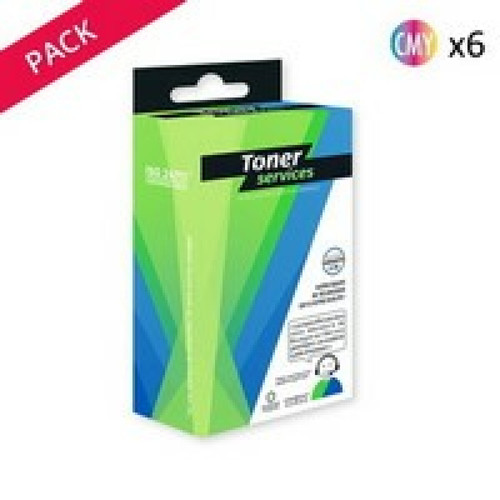 Toner Services - Compatible Epson T037040 Pack 6 Cartouches Couleur (Cabanes de plage) Toner Services  - Accessoires et consommables