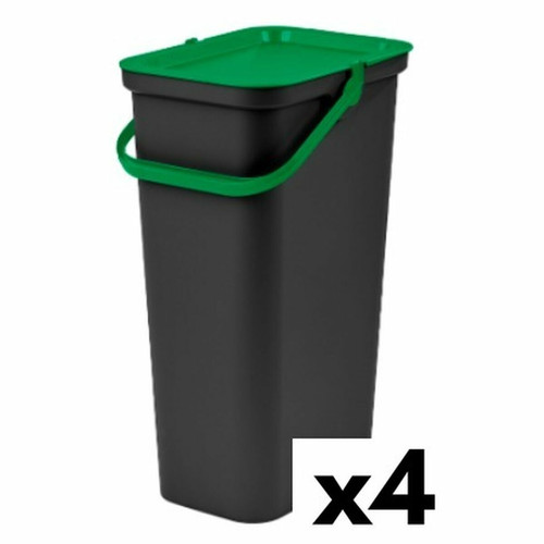 Tontarelli - Poubelle recyclage Tontarelli Moda 38 L Vert (4 Unités) Tontarelli - Maison