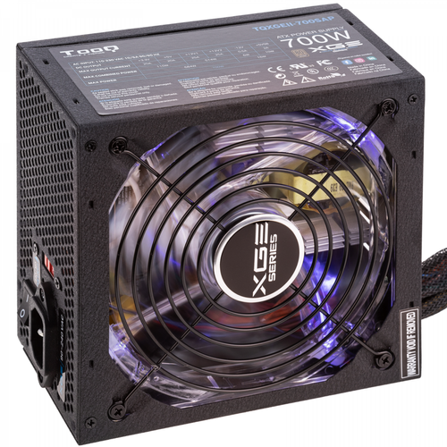 Tooq - Alimentation TooQ Gaming XGE II avec ventilateur avec LED de 140 mm PFC actif 700 W - Alimentation modulaire 600 w