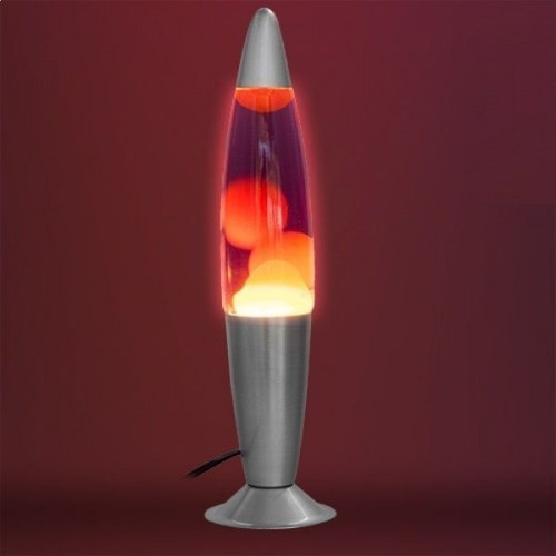 Totalcadeau Lampe à Lave Magma fusée rouge