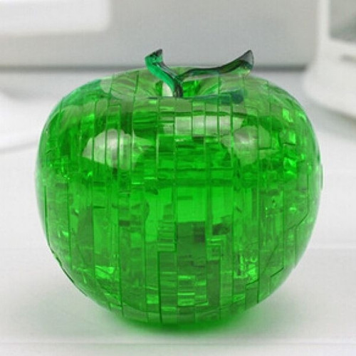 Totalcadeau Puzzle 3D effet crystal en forme de pomme vert