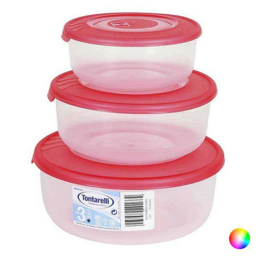 Totalcadeau - 3 Lunch boxes (0,5 - 1 - 2 L) Boîte Repas Fermeture pour Conservation Couleur - Bleu pas cher Totalcadeau  - Objets déco