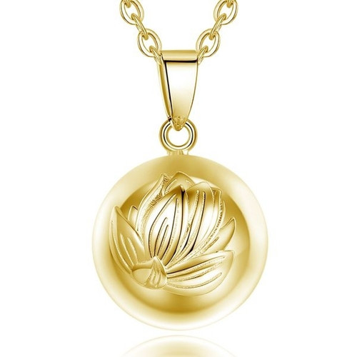 Totalcadeau - Collier Bola de grossesse fleur de lotus doré Totalcadeau  - Montre et bracelet connectés