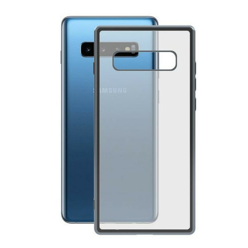 Totalcadeau - Coque de protection compatible Samsung Galaxy S10 Flex Metal TPU Transparent Gris Métallisé pas cher Totalcadeau  - Totalcadeau