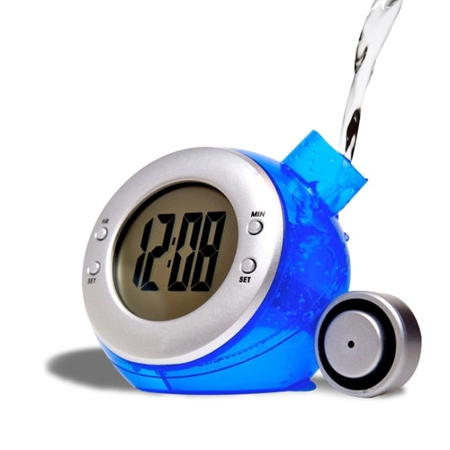 Radio Totalcadeau Horloge à eau sans pile bleu