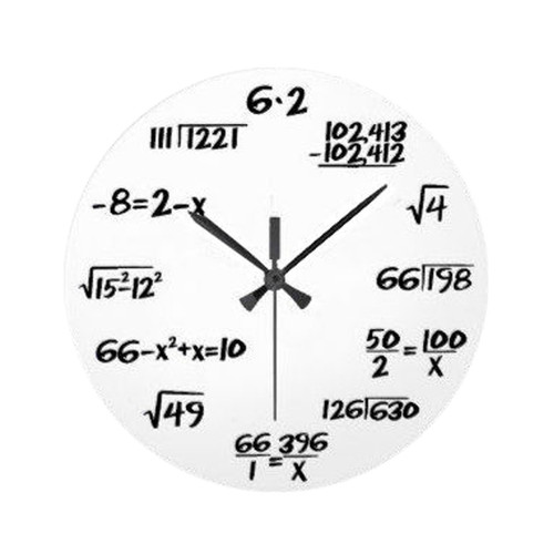 Totalcadeau - Horloge murale avec équations mathématiques Pendule noir Totalcadeau  - Horloges, pendules Totalcadeau