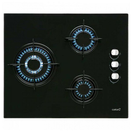 Totalcadeau - Plaque au gaz à 3 foyers 5750W 60 cm Noir - Plaque de cuisson cuisine pas cher Totalcadeau  - Electroménager