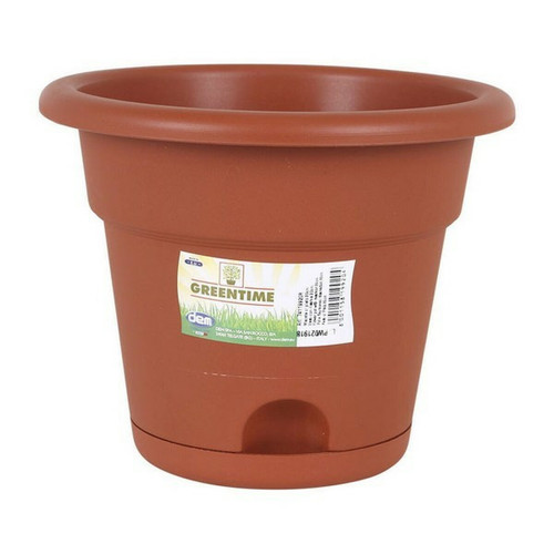Totalcadeau - Pot avec soucoupe en plastique résistant marron Mesure - ø 30 x 24 cm pas cher Totalcadeau  - Accessoires de semi