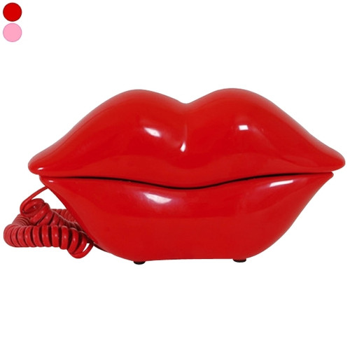 Téléphone fixe filaire Totalcadeau Téléphone fixe filaire bouche sensuelle sexy pulpeuse rouge