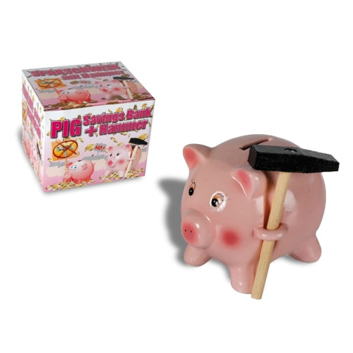 Totalcadeau - Tirelire cochon céramique avec marteau Totalcadeau  - Idées cadeaux