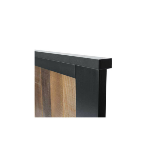 Tousmesmeubles Tête de lit 160 cm Noir/Bois - NANATI : Noir et bois