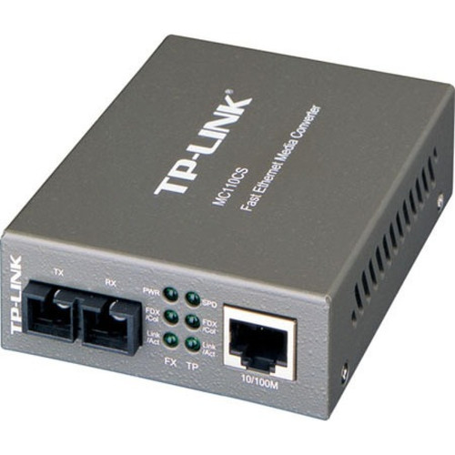 TP-LINK - Convertisseur de Média Monomode TP-Link MC110CS 100 Mbps Gris TP-LINK  - Carte réseau