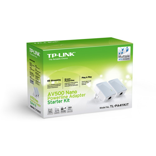 Tplink - TP-Link TL-PA411KIT AV500 Nano Powerline Adapter Starter Kit - CPL Courant Porteur en Ligne