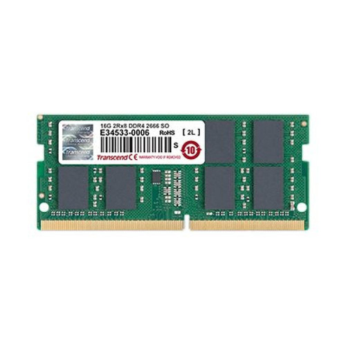 RAM PC Transcend 16Go DDR4 2666Mhz SO-DIMM 2Rx8 16Go DDR4 2666Mhz SO-DIMM 2Rx8 1Gx8 CL19 1.2V