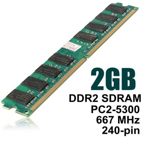 Transcend - 2048MB DDR2 800 DIMM NON ECC 2048MB DDR2 PC2 5300 800MHz 240Pin 128Mx8 CL5 NON ECC Unbuffered Memory Module Intel Certified Transcend   - PC Portable