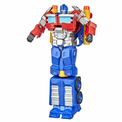 Transformers Super Robot Transformable Transformers Rise of the Beasts: Optimus Prime Nerf Blaster 2 en 1 Pistolet à Fléchettes