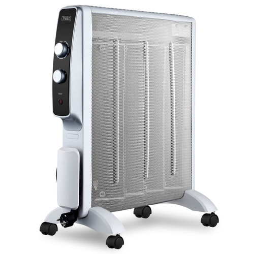 Trebs - Radiateur micathermique mobile sur roulettes 99400 Blanc-Gris - Chauffage radiant
