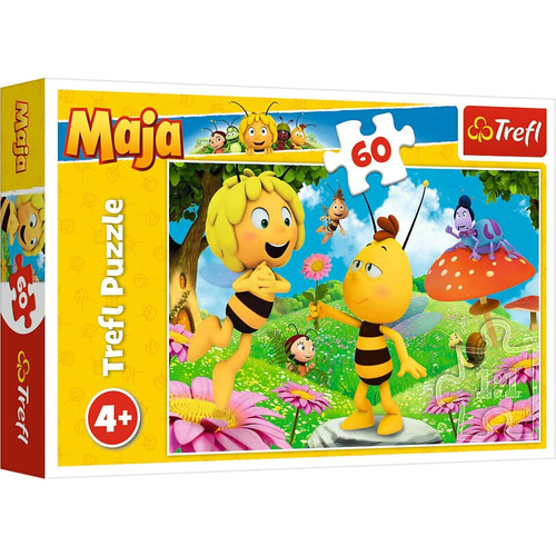 Trefl - Trefl- Eine Blume für Maja, Maya The Bee Biene 60 Pièces pour Enfants à partir de 4 Ans Puzzle, 17330, Fleur l'Abeille, 0 Trefl  - Puzzles Enfants
