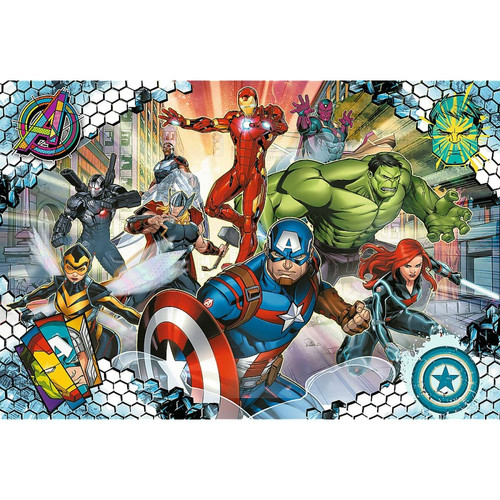 Trefl Trefl The, Famous Avengers 100 éléments-Casse-tête coloré avec Les Super-héros de Marvel, Disney, Divertissement créatif, pour Les Enfants à partir de 5 Ans. Puzzle, 16454, Taille Unique