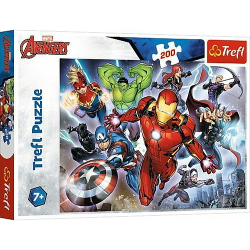 Trefl - Trefl- Marvel Avengers 200 Teile, für Kinder AB 7 Jahren Puzzle, 13260, Multicolore Trefl  - Cadeau pour bébé - 1 an Jeux & Jouets