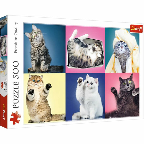 Trefl - Trefl- Kätzchen 500 Teile, Premium Quality, für Erwachsene und Kinder AB 10 Jahren Puzzle, 37377 Trefl - Bonnes affaires Jeux & Jouets