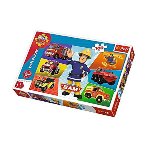 Trefl - Puzzles 100`` - Fireman Sam Vehicles Trefl  - Jeux & Jouets