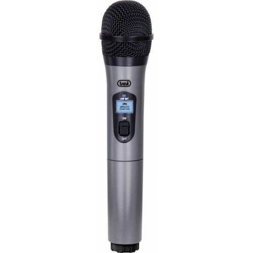Trevi - Trevi EM 401 Microphone de scène/direct Sans fil Noir, Gris - Microphones (Microphone de scène/direct, 174 - 216 Hz, Unidirectionnel, Sans fil, Bluetooth, 20 m) Trevi  - Microphone