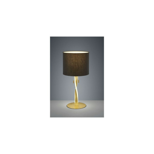 Lumiere - Lampe de table moderne à 2 lumières avec abat-jour rond doré 3000K Lumiere - Lampes à poser