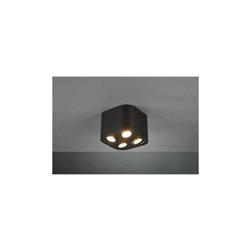 Lumiere - Downlight moderne à 4 lumières monté en surface, noir mat Lumiere  - ASD