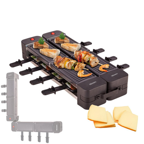 Triomph - Appareil à raclette double ETF2114 pour 8 personnes, service à raclette reliable, 1200W - Triomph